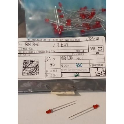 Lot of 38: Everlight MV5777C Red LEDs FREE Shipping