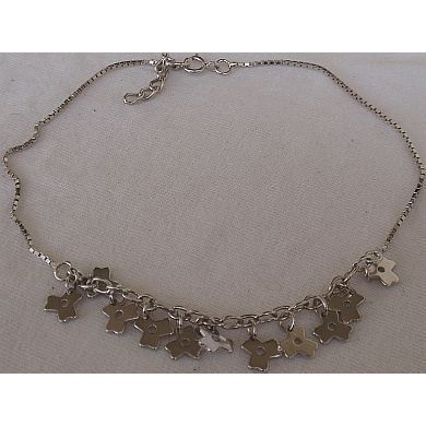 Flowers charms anklet