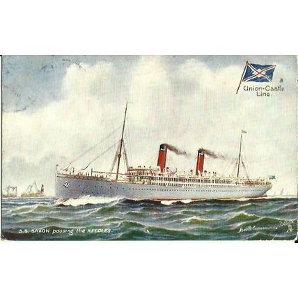 Union-Castle Line SS SAXON Tuck Oilette Postcard (9133)