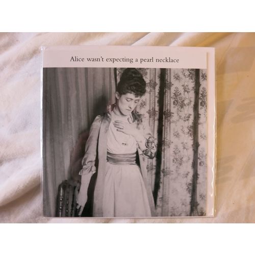 Alice Wasn't Expecting A Pearl Necklace Standard A6 Portrait Blank Card FOP O30