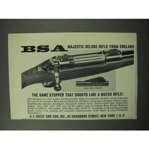1963 BSA Majestic Deluxe Rifle Ad - Game Stopper