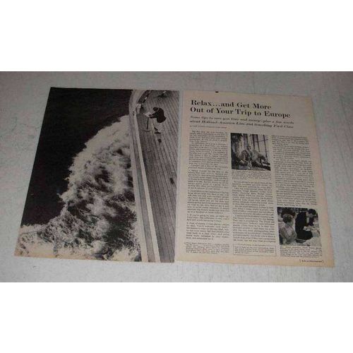 1965 Holland-America Line Cruise Ad - Relax