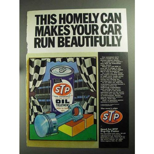 1968 STP Oil Treatment Ad - This Homely Can