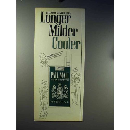 1970 Pall Mall Cigarettes Ad - Longer Milder Cooler