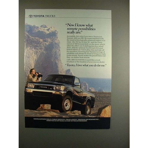 1990 Toyota 4x4 SR5 V6 Truck Ad - Remote Possibilities!