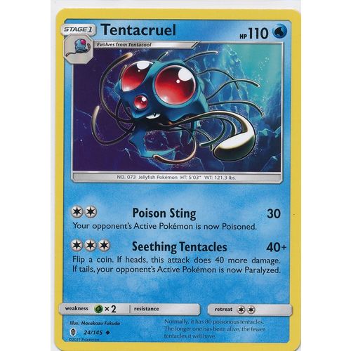 Pokemon Sun & Moon Guardians Rising 24/145 Tentacruel