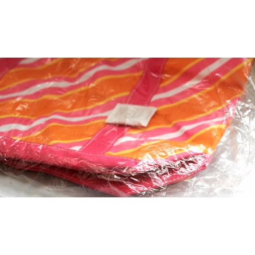 NWT Bath & Body Works Orange Striped Tote Bag