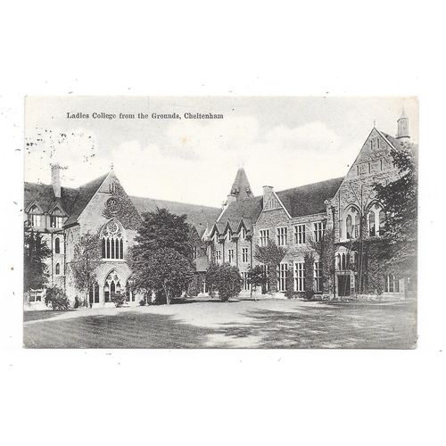 PRINTED POSTCARD OF LADIES COLLEGE CHELTENHAM GLOUCESTERSHIRE POSTED 1906 (3456)