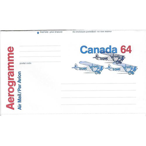 Canada #A63 Aerogram Airletter Sheet MINT 1983