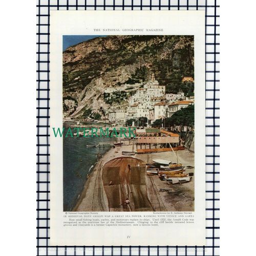 (8068) Amalfi Italy - 1940 Book Print