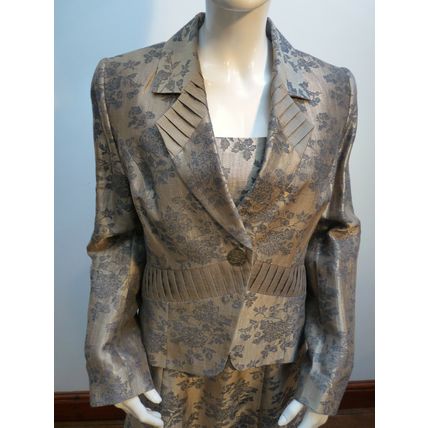 MICHEL AMBERS PEWTER DRESS SUIT RET £429 BNWT in 8 & 10 FREE P&P