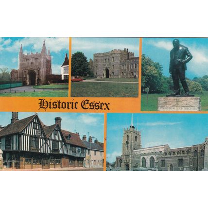 Historic Essex Postcard used VGC