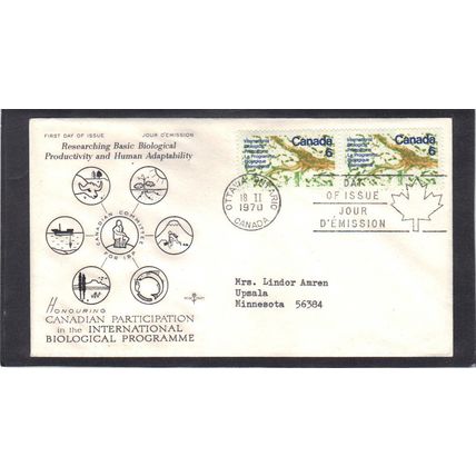FDC Rose Craft 6c Research Pair (Cachet-Typed/A) CV41413