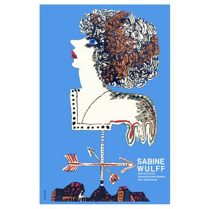 Movie Poster for film SABINE Wulff.Lady German vane.Room art decor design