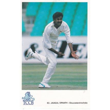 Javagal Srinath Gloucestershire India International Cricketer Cricket Postcard
