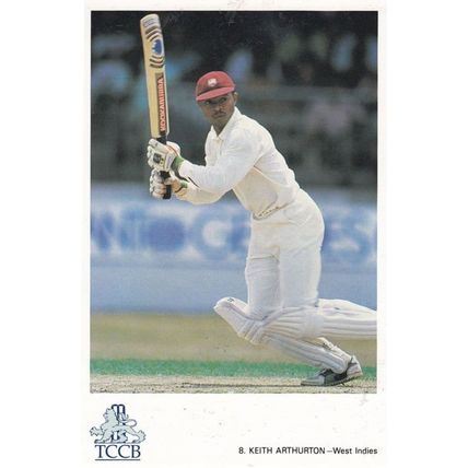 Keith Arthurton West Indies International Cricketer Cricket Postcard