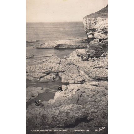 Flamborough In The Theatre Yorkshire Vintage Rare WW2 Postcard