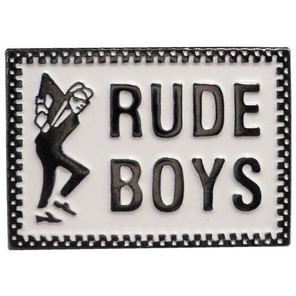 Dancing Man Ska Music Rude Boys Two Tone MOD Metal Enamel Badge Scooter Rider
