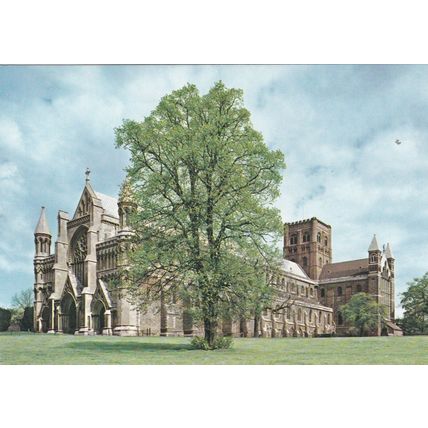 St Albans Cathedral and Abbey church Postcard unused VGC