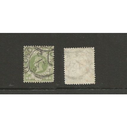 Great Britain QV 1887 1/- Green Fine Used Jubilee SG 211 Good London Postmark