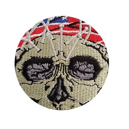 Patch Skull Iron Sew Embroidered Badge Biker Jacket Clothes Applique Pirate P571