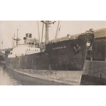 Clangula British Merchant Cammell Laird Ship Vintage Rare Photo