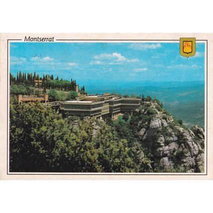 Montserrat Restaurant Spain Postcard posted 1994 creased