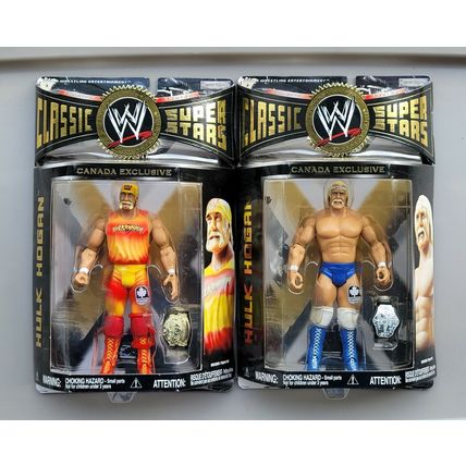 wwe wwf classic superstars canada exclusive blue trunk & tye dye hulk hogan