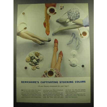 1958 Berkshire Stockings Advertisement - Berkshire's Captivating Stocking Colors