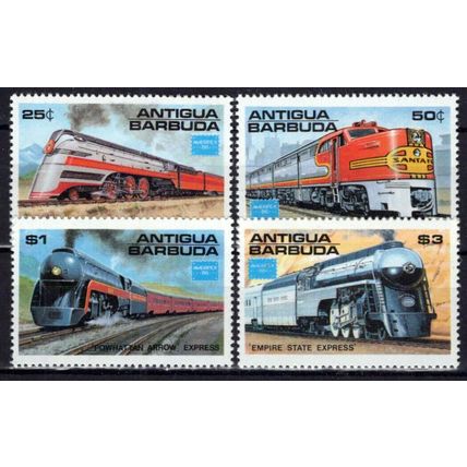 Antigua & Barbuda 934-937 MNH Trains Railroads Transportation ZAYIX 0224S0026