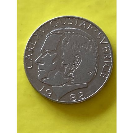 Umlaufmünze Schweden 1 Krone 1982