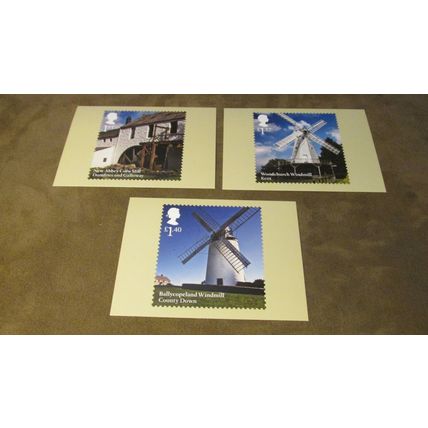 2017 GB PHQ FDC Cover Postcards - Windmills & Watermills