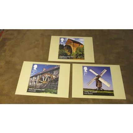 2017 GB PHQ FDC Cover Postcards - Windmills & Watermills