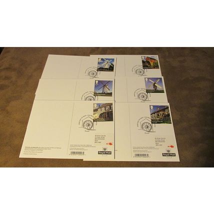 2017 GB PHQ FDC Cover Postcards - Windmills & Watermills