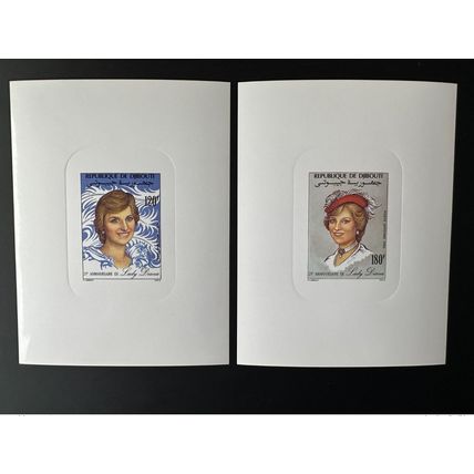 Djibouti 1982 Mi. 333 - 334 Epreuve De Luxe 21e Anniversaire de Lady Diana