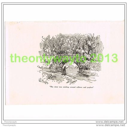 THE RIVER , VILLENEUVE-LOUBET, FRANCE, BOOK ILLUSTRATION (PRINT), 1920
