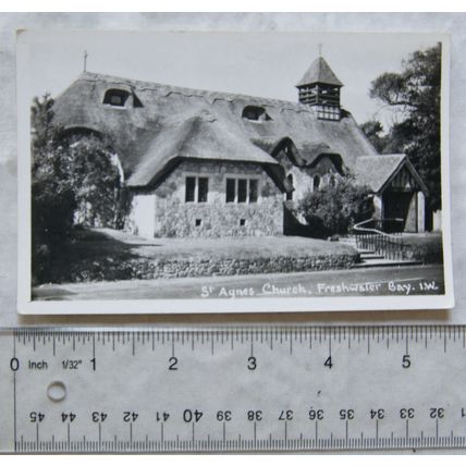 vintage postcard St Agnes Church, Freshwater Bay, Isle of Wight