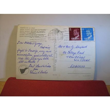 multiview, PUERTO DE LA CRUZ, TENERIFE, SPAIN used postcard 1980 pm =