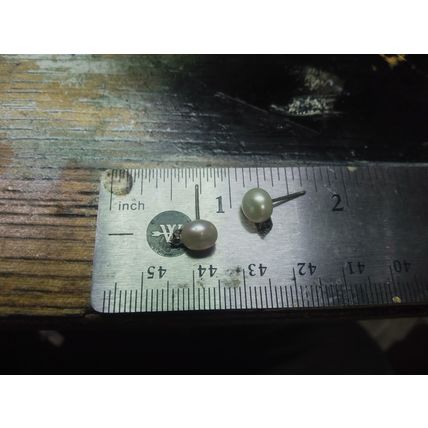 Vintage Sterling Pearl Studs