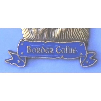 BORDER COLLIE ANTIQUE STYLE FRIDGE MAGNET HEAVY DUTY METAL 3D MAGNET