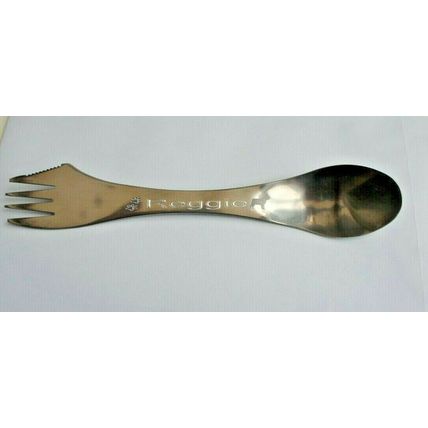 PERSONALISED PET FORK WITH PETS NAME AND BREED SILHOUETTE STAINLESS STEEL SPORK