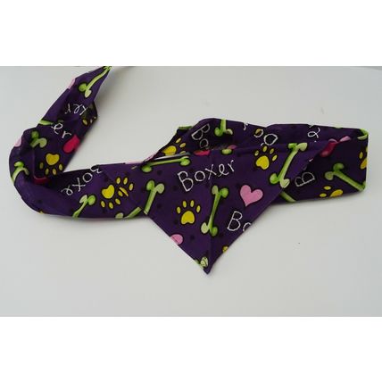 BRINDLE BOXER DOG 12" AS IS, WITH BANDANA, PERSONALISED, GIFT WRAPPED 4 CHOICES