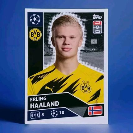 2020 Erling Haaland DOR18 UCL 2021 Topps Sticker DORTMUND
