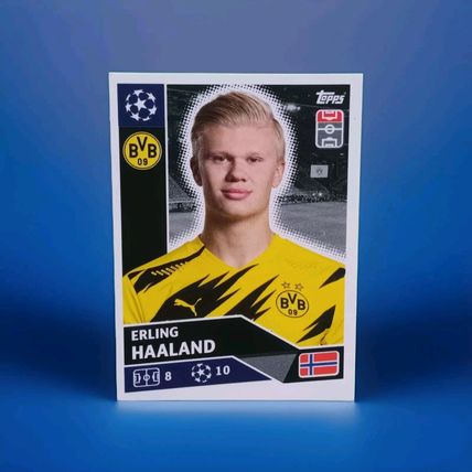 2020 Erling Haaland DOR18 UCL 2021 Topps Sticker DORTMUND