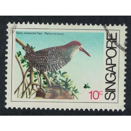 Singapore Blue-breasted Banded Rail Bird 10 1984 Canc SG#467