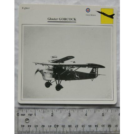 Gloster Gorcock - GB - Fighter - Collectors Club Card
