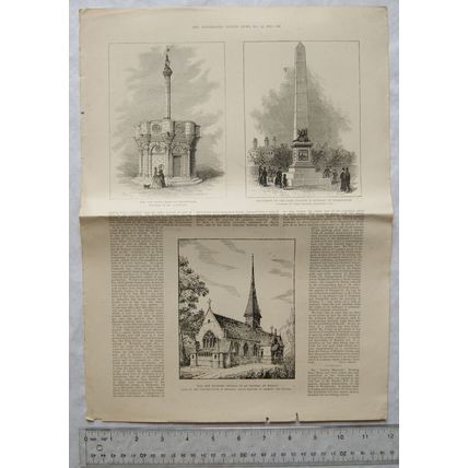 1885 engravings X Edinburgh, monument Burnaby, St, George Berlin, Mappin & Webb