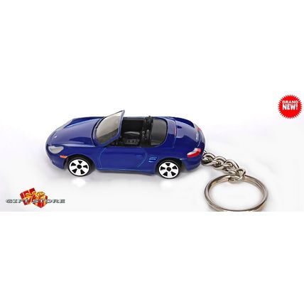 VERY RARE KEYCHAIN BLUE PORSCHE BOXSTER S 986 CUSTOM Ltd Ed.