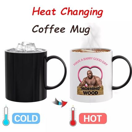 Funny Coffee Mug Cup for Men Women - Him Valentines Day Gifts Barry Wood Heat