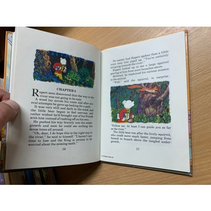 1977 "RUPERT AND THE BLACK MOTH" RUPERT BEAR SMALL HARDBACK BOOK (P2)